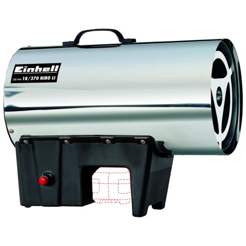 Einhell akkus hőlégbefúvó 18 V GE-HG 18/370 Niro Li-Solo Akku és töltő nélkül