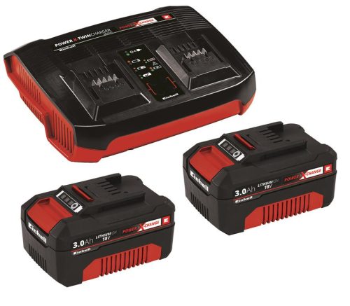 Einhell akku 2x3 Ah, duplatöltővel Power X-Change & Twincharger Kit