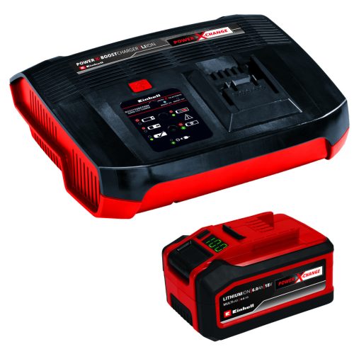 Einhell akku gyorstöltővel 18 V 4-6 Ah Power X-Change & 6A Boostcharger Starter-Kit