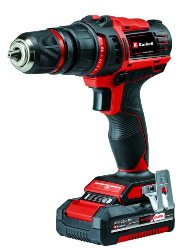 Einhell akkus fúró-csavarozó 18 V fúró és bit készlettel TE-CD 18/45 3X-Li +22 1x2Ah Akkuval és töltővel Kofferben