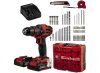 Einhell akkus fúró-csavarozó 18 V TE-CD 18/40 Li-i +64 2x2Ah akkuval és töltővel Kofferben