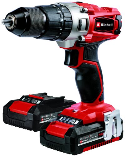 Einhell akkus ütvefúró-csavarozó fúró és bit készlettel 18 V TE-CD 18/2 Li-i +64 2x2Ah akkuval és töltővel Kofferben