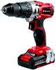Einhell akkus ütvefúró-csavarozó fúró és bit készlettel 18 V TE-CD 18/2 Li-i +64 2x2Ah akkuval és töltővel Kofferben