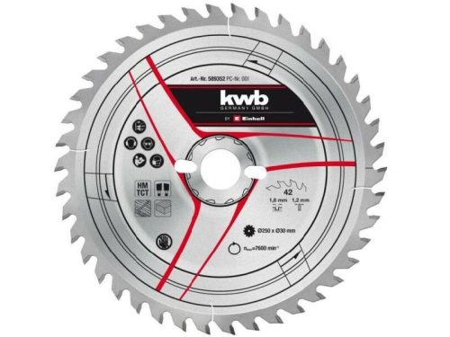 Einhell körfűrész lap 250x30x1,8 mm 42 fogas
