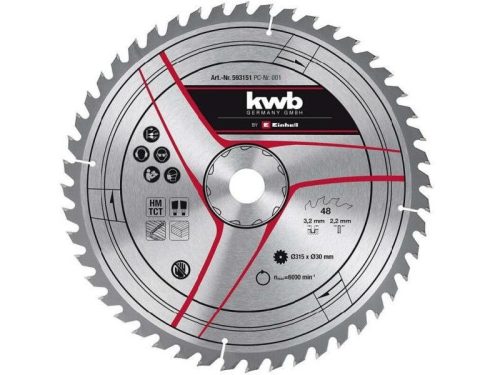 Einhell körfűrész lap 315x30x3 mm 48 fogas